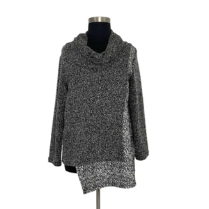 Matti Mamane XL Gray Top Cowl Neck Asymmetric Art To Wear Lagenlook Office - Picture 1 of 9