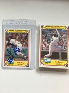 1984 Drakes Topps Big Hitters Complete Card Set (33) With Autographed Wade Boggs