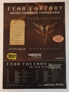 FEAR FACTORY ~ "Archetype + Tour Dates" ~ Vintage Magazine Print/Promo Ad 2004 - Picture 1 of 1