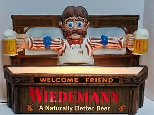 VTG 1978 WIEDEMANN  "Welcome Friend" A Naturally Better Beer Lighted Bar Sign