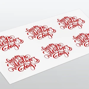 6x Happy Valentinstag Vinyl Aufkleber Aufkleber Weinglas Tasse Geschenk Party zum Selbermachen - Bild 1 von 3