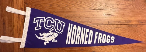 TCU Texas Christian University Horned Frogs Felt Pennant Cover