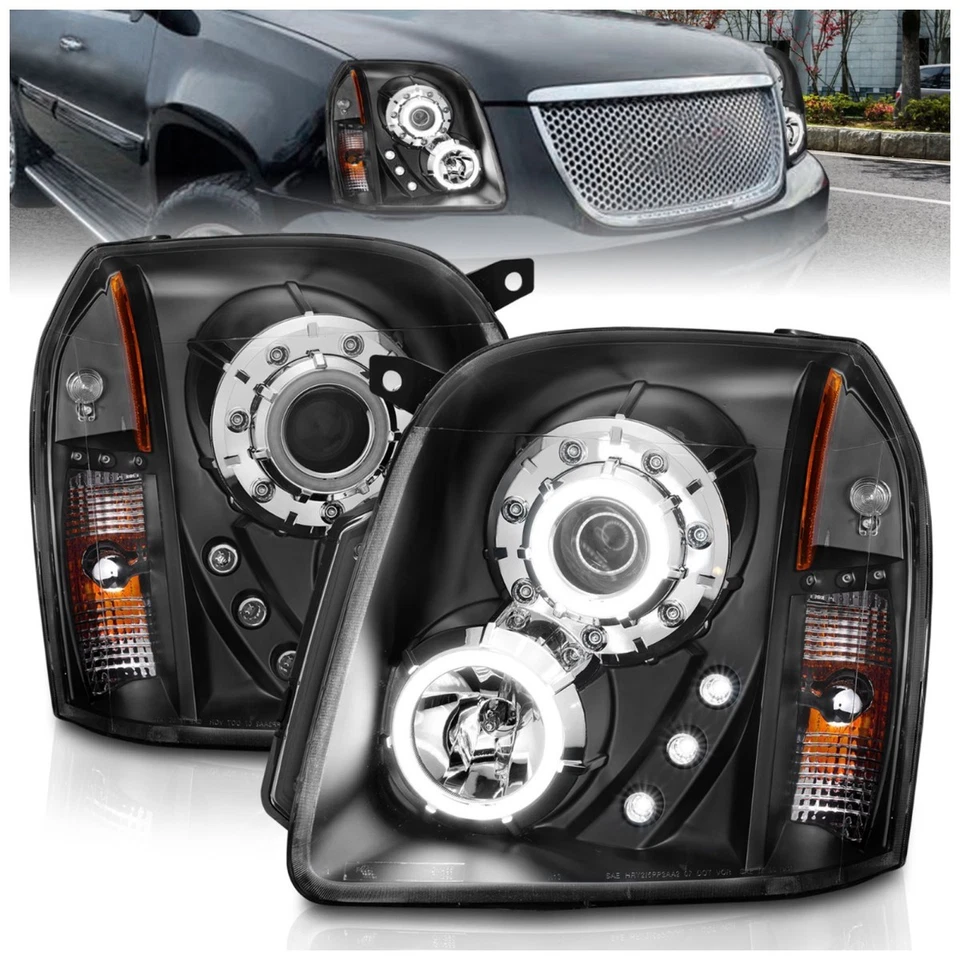 Anzo 111148 Headlight For GMC Yukon 2007-2014 Left & Right Halogen Black Housing - Imagem 1 de 4
