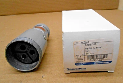 CONECTOR RUSSELLSTOLL THOMAS & BETTS 3933 FS/FD HEMBRA 2P 3W 20A 600V (5 DISPONIBLES) Foto 1 de 4