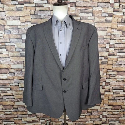 Geoffrey Beene Jacket Blazer Mens 58R Gray Check Single Vented - Image 1 of 4