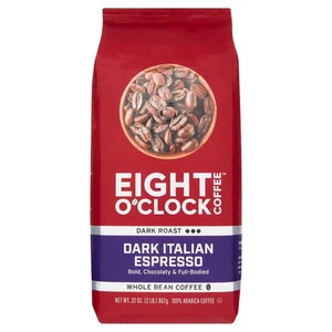 Otto ore caffè espresso italiano scuro in grani intero 32 oz - Foto 1 di 11