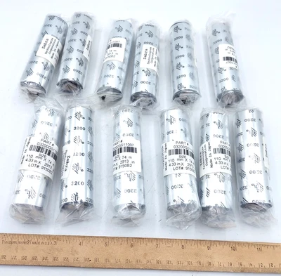 *12/Упаковка* Zebra 03200GS11007 восковая смола высокая перфорация полимерная лента 4,3 дюйма x 242 фута 3200 - Изображение 1 из 4