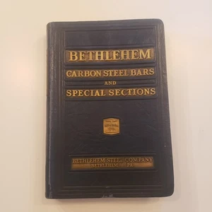 Bethlehem Carbon Steel Bars And Special Sections 1937 Company Book Embossed Vtg - Imagen 1 de 12