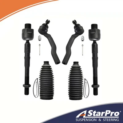 6pc Front Inner & Outer Tie Rod Boot Kit for 2007 - 2014 Ford Edge Lincoln MKX - Изображение 1 из 4