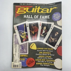 Guitar Magazine March 1992 With Poster Van Halen Jimi Hendrix Angus Young - Picture 1 of 6