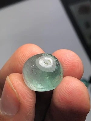 Cabujón Turmalina Azul 19 quilates - Cabujón Colgante Declaración Foto 1 de 4