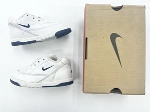 Vintage 1998 Baby Nike Leather GTS II White Navy Gr. 7C Schuhe - Bild 1 von 6