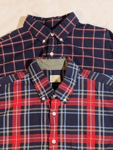 Konvolut 2 J. Crew karierte Hemden Langarm Knopfleiste Herren LT Large Tall - Bild 1 von 13