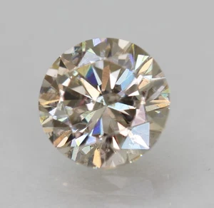 0.46 Carat TTL Brown SI1 Round Brilliant Natural Enhanced Diamond 4.88mm W VIDEO - Picture 1 of 3