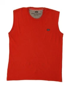 ASICS Mens Vest Top Large Red Cotton DE79 - Picture 1 of 5