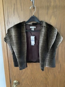 WD.NY NWT Women’s X-Large Faux Fur Bolero Shrug - Bild 1 von 5