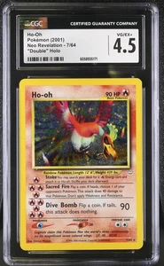 CGC 4.5 Ho-Oh 2001 Neo Revelation 7/64 "Double" Holo Pokemon Card psa - Picture 1 of 2