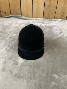 VTG Mahler Riding Helmet Black Velvet Horse Hat. - Picture 1 of 11