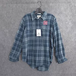 New Ariat REAL Billy Jean Relaxed Fit Shirt Womens Long Sleeve Large Green NWT - Picture 1 of 18