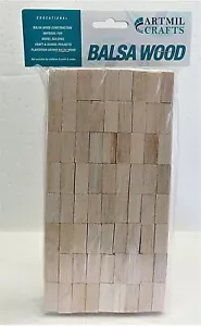 LADRILLOS DE MADERA BALSA 288 25mm x 12mm x 8mm Plantación Cultivada Nuevo 2002 - Imagen 1 de 3
