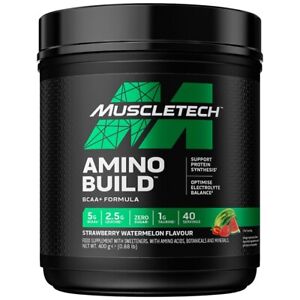 MuscleTech Amino Build 400g 2 Flavors BCAA Taurine Zinc Magnesium Coconut