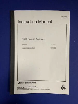 Edwards iQ Acoustic Enclosure Manual - Image 1 of 3