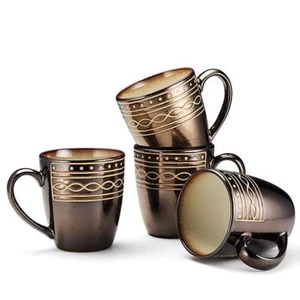 Mikasa 4 Piece Coffee or Tea Mugs - Luciana Pattern - Picture 1 of 1