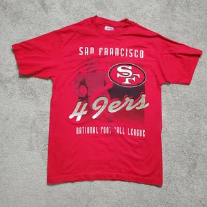 T-shirt San Francisco 49ers vintage 1994 logo rosso bianco punto singolo taglia L - Foto 1 di 7