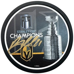 Brett Howden Autographed Stanley Cup Vegas Golden Knights Signed Puck COA IGM - Picture 1 of 5