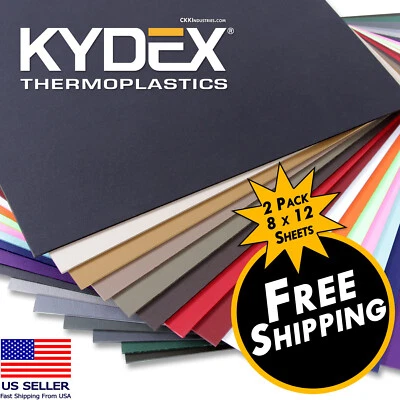 HOLSTERSMITH.COM KYDEX® Sheet - Color Collection - (8in x 12in)(.080in thickness)(2 Sheets)