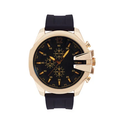 Ed Hardy Men's Black Silicone Strap Watch 53mm - Image 1 of 3