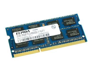 EBJ21UE8BDS0-AE-F GENUINE ELPIDA LAPTOP MEMORY 2GB DDR3 PC3-8500S (CA610) - Image 1 of 2