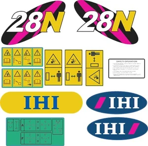 IHI 28N Decal Kit. The most complete aftermarket kit available - Picture 1 of 1