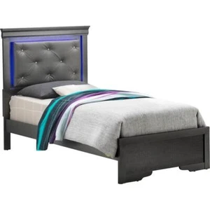 Glory Furniture Lorana Twin Bed in Charcoal - Picture 1 of 1