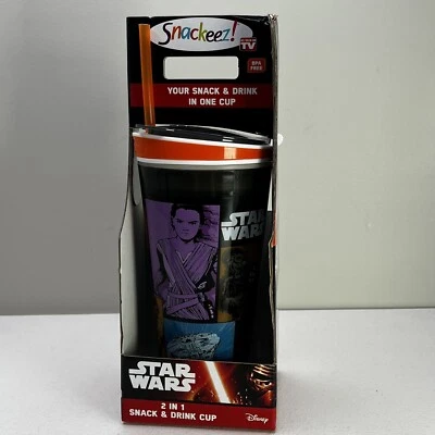 Snackeez Jr-2-in-1 Snack & Drink Cup Star Wars Disney New - Image 1 of 4