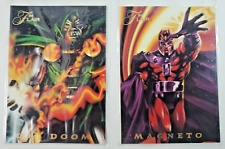 1994 Marvel Universe Flair Power Blast Magneto #4 of 18 and Dr Doom #18 of 18