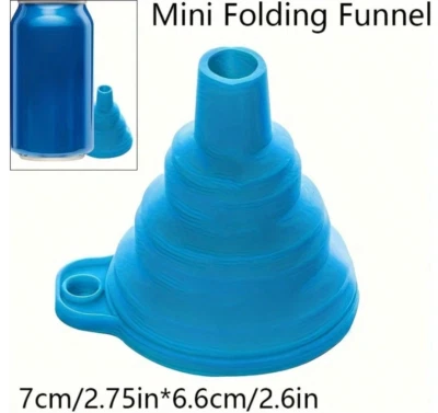 3 peças de funis de silicone dobráveis para garrafas de boca larga de cozinha - Imagem 1 de 4