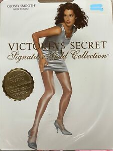 NWOT Size L Victoria's Secret Beige Signature Gold Glossy No Package