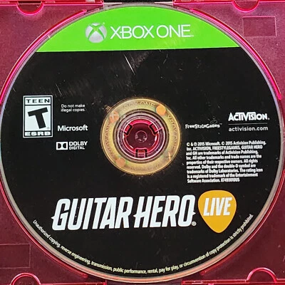 Guitar Hero Live Xbox One, Loose Disc, Cleaned and Tested, No Manual - Image 1 of 4