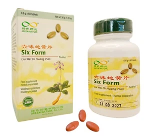 Liu Wei Di Huang Pian – Six Form – TCM Kräuterformel –60 Tabletten– Green Nature - Picture 1 of 2