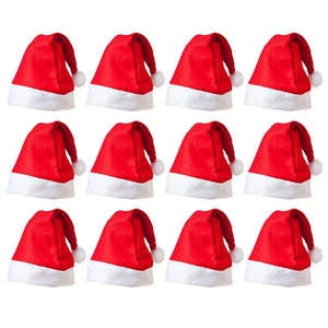 Weihnachten Nikolausmütze warm rot & weiß festlich klassisch weich Filzhut Kostüm - Bild 1 von 67