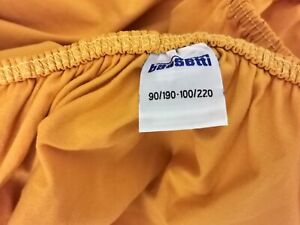 2x Bassetti elastic jersey Spann-Bettlaken 90 x 190cm - 100 x 220cm in currygelb