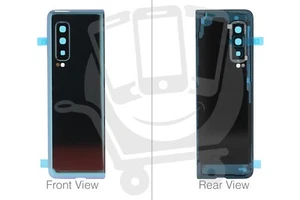 Official Samsung Galaxy Fold SM-SM-F907 Space Silver Black Rear / Battery Cov... - Picture 1 of 1