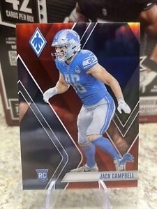 2023 Panini Phoenix Football Jack Campbell Red Parallel/250 SSP RC Detroit Lions