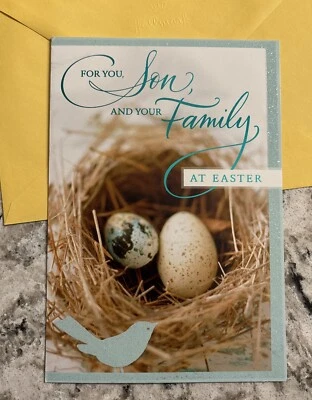 Tarjeta de felicitación Easter For You Son And Your Family Love ❤️ 5,5”x8” Foto 1 de 4