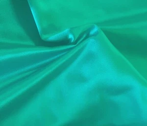 Stunning DARKISH TURQUOISE Light Weight Acetate TAFFETA SOLID Fabric and LINING - Picture 1 of 4