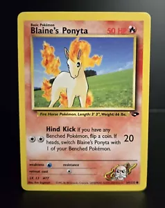 Pokémon TCG - BLAINE'S PONYTA - 64/132 - UNLIMITED - GYM CHALLENGE 2000 - LP/NM - Picture 1 of 1