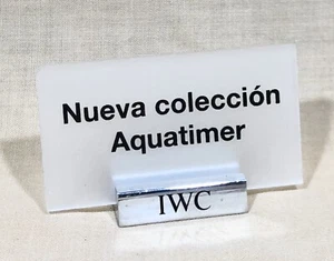 IWC Nueva Coleccion Aquatimer Ventana Tienda Distribuidor Pantalla Placa FABRICANTE DE EQUIPOS ORIGINALES/ - Imagen 1 de 3