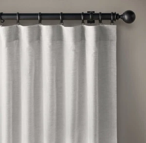 New (2) Restoration Hardware Sheer Belgian Linen Drapery Rod Pocket 50x84 - Picture 1 of 5