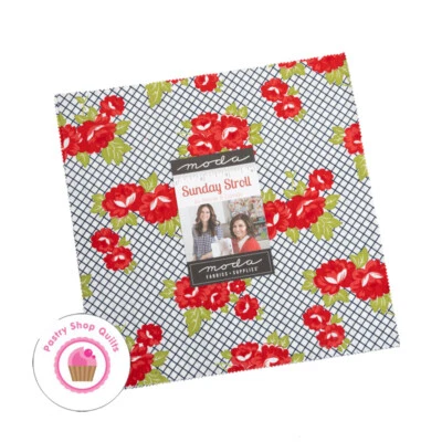 Moda SUNDAY STROLL Bonnie & Camille LAYER CAKE 42 10" Squares Quilt Fabric - Image 1 of 4